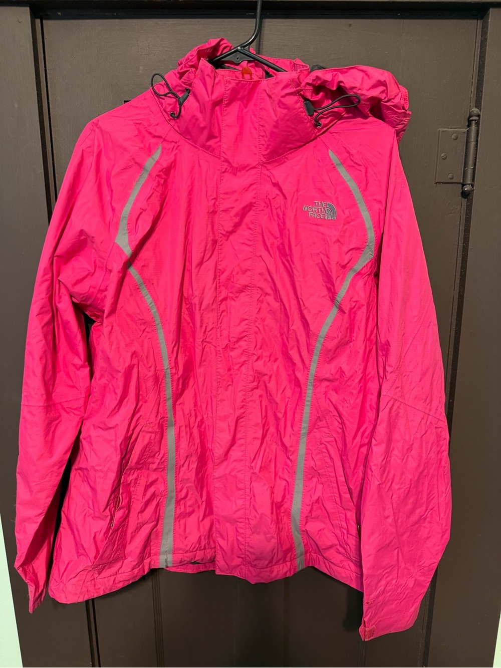 The North Face Bright Pink Hooded Women’s Rain Jacket